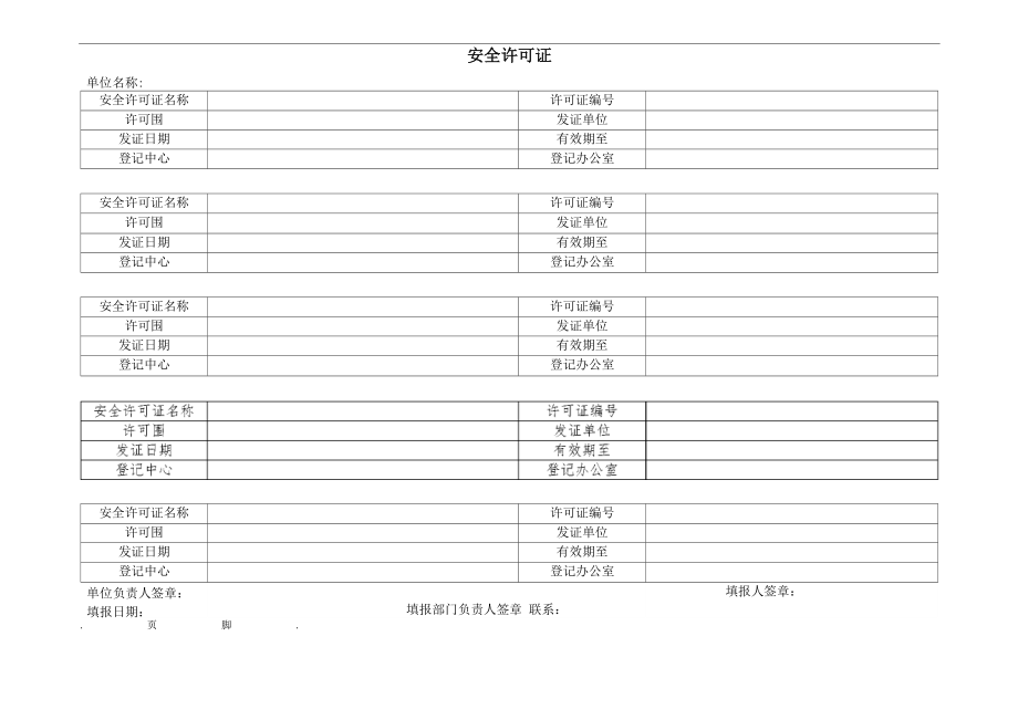 危化品生产企业安全管理表格模板_第3页