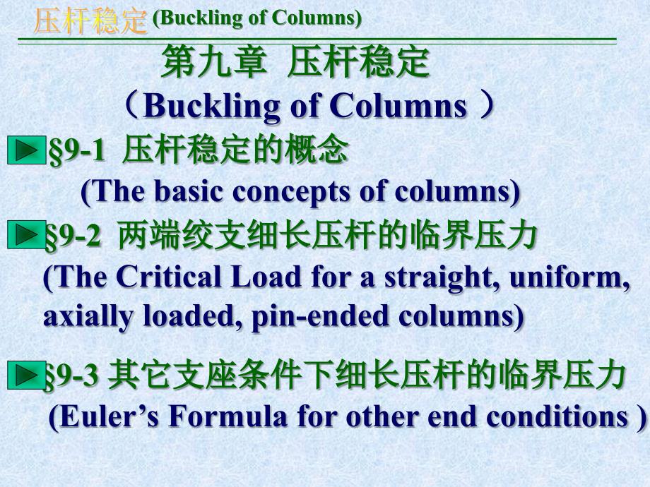 材料力学第9章压杆稳定课件_第2页