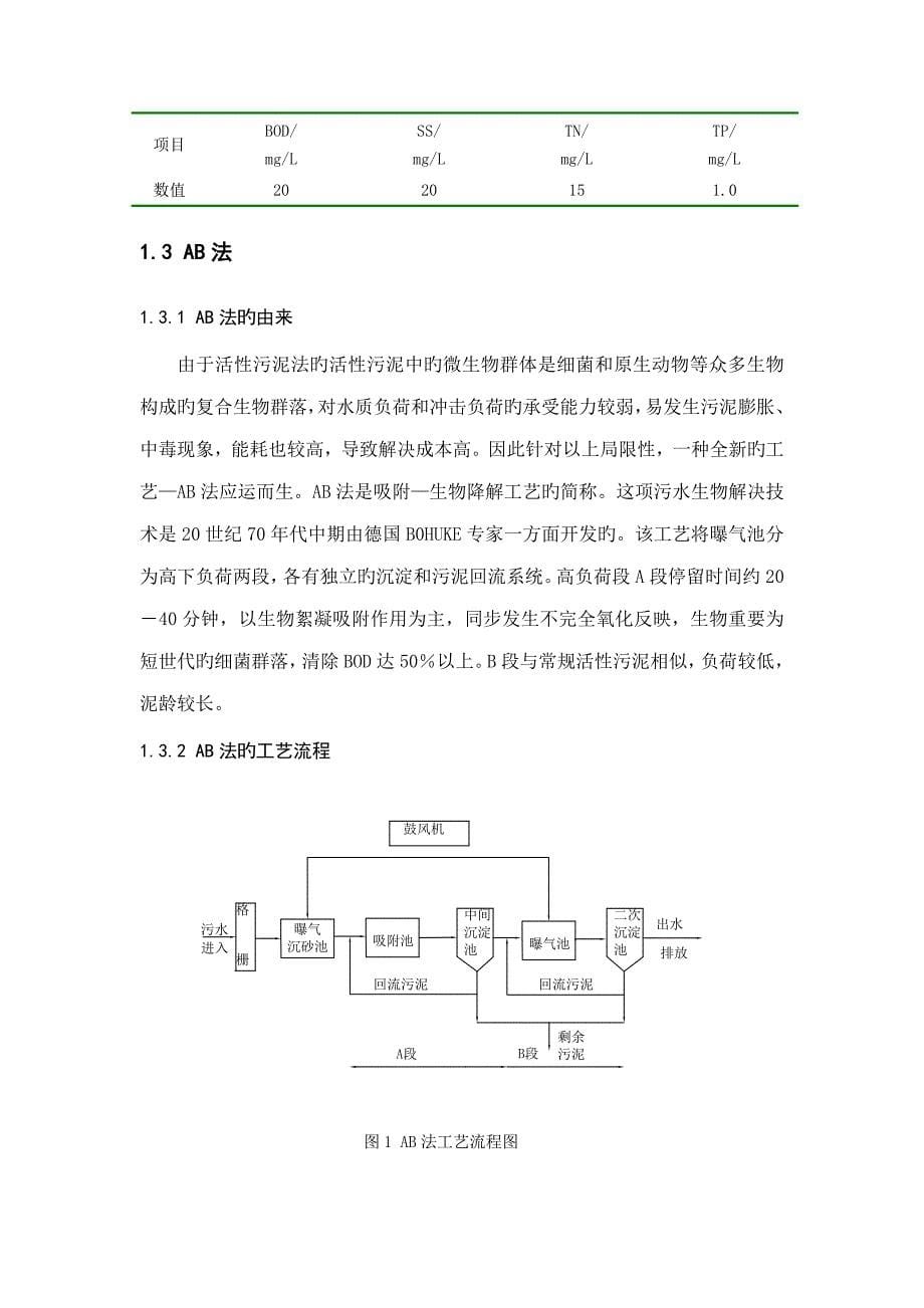 AB法处理污水优质课程设计_第5页