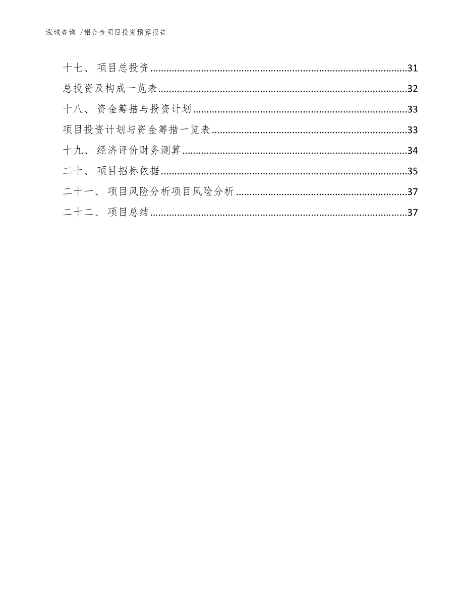 铝合金项目投资预算报告_第3页