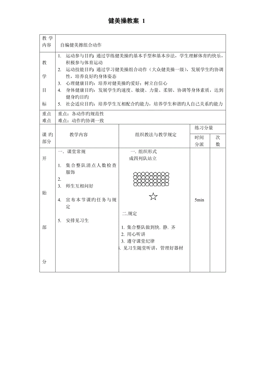 2022大众一级健美操教案全套_第1页