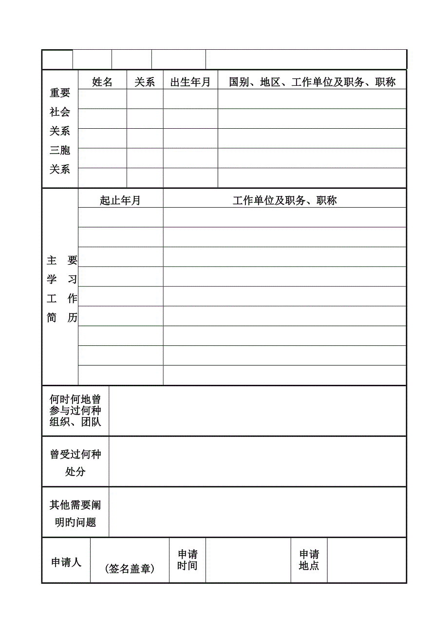 中国民主同盟入盟申请表_第3页