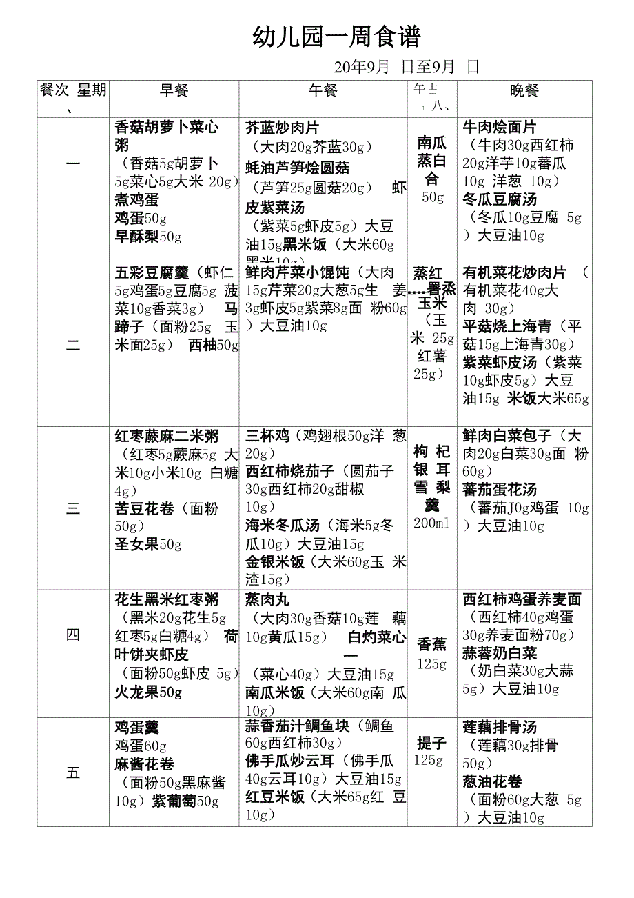 幼儿园9月食谱_第3页