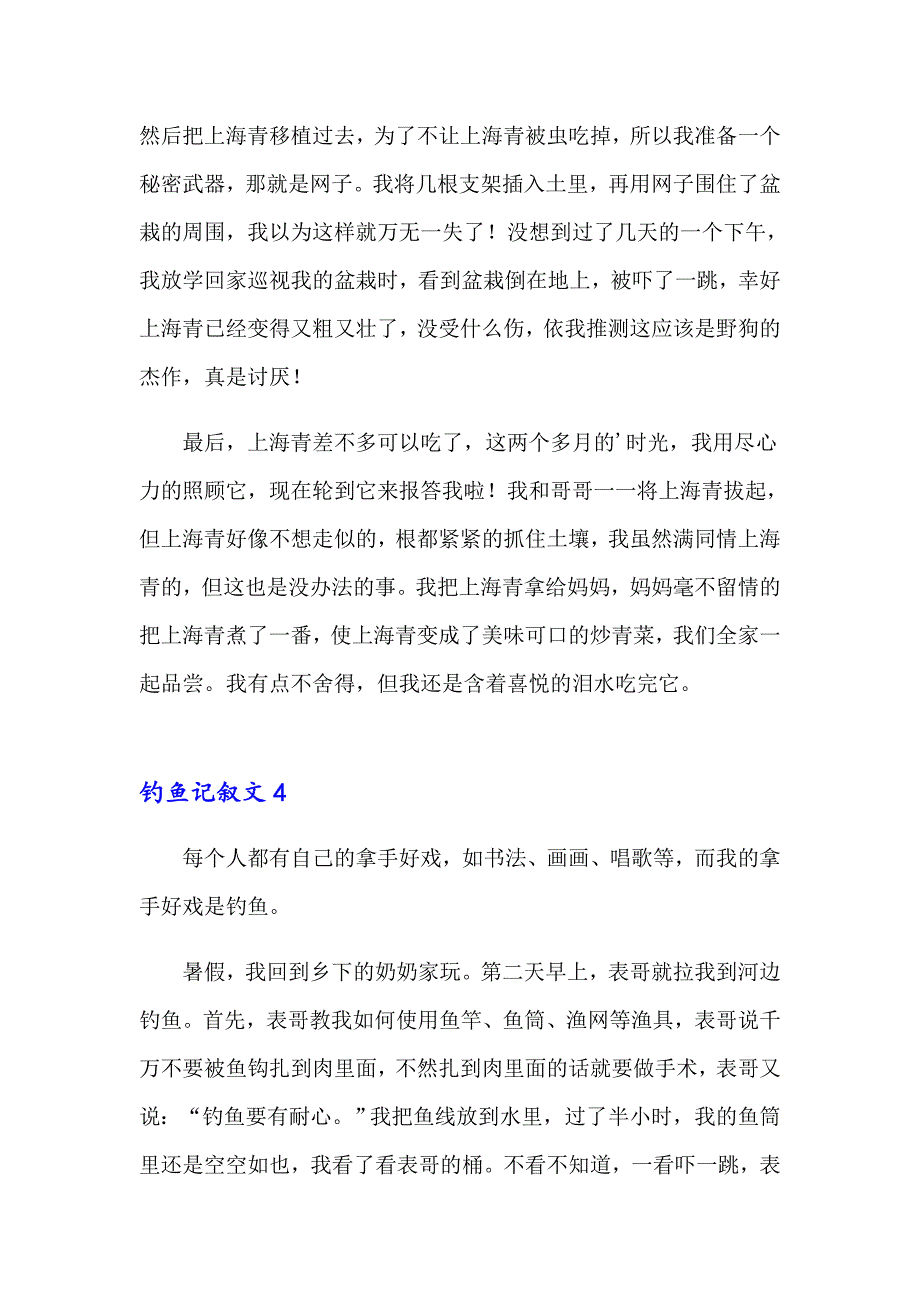 钓鱼记叙文合集15篇_第4页