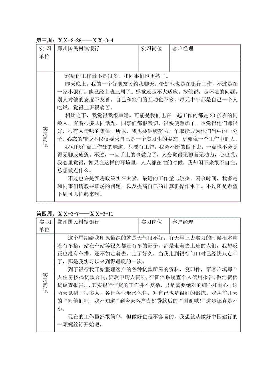 银行客户经理实习周记_第2页