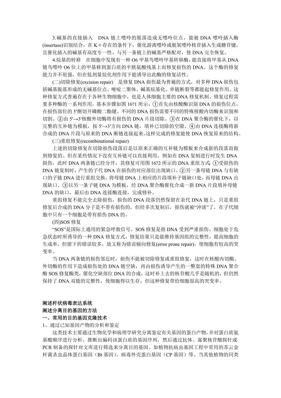 浙江大学博士入学考试分子生物学复习题_第5页