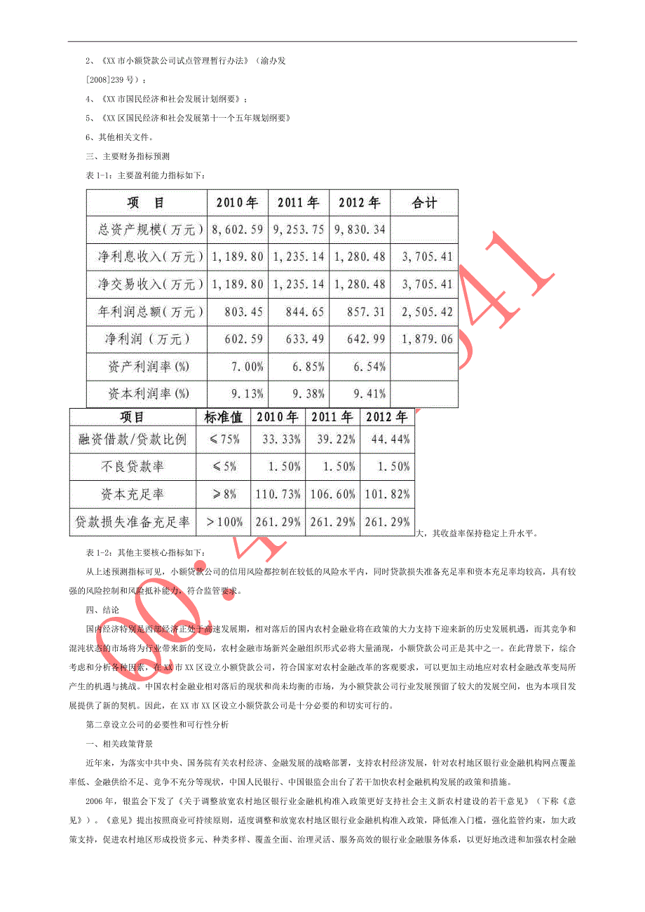 关于设立小额贷款有限公司可行性研究报告_第2页