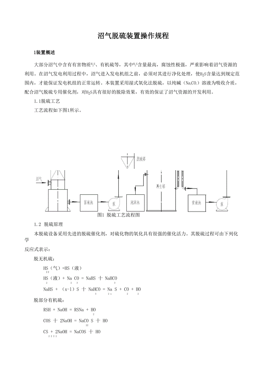 沼气脱硫操作规程_第1页