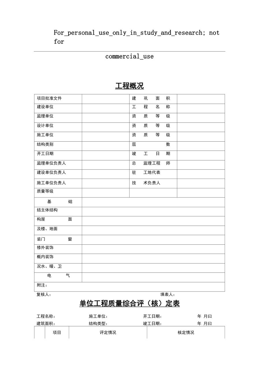 建筑工程及综合评定资料_第1页