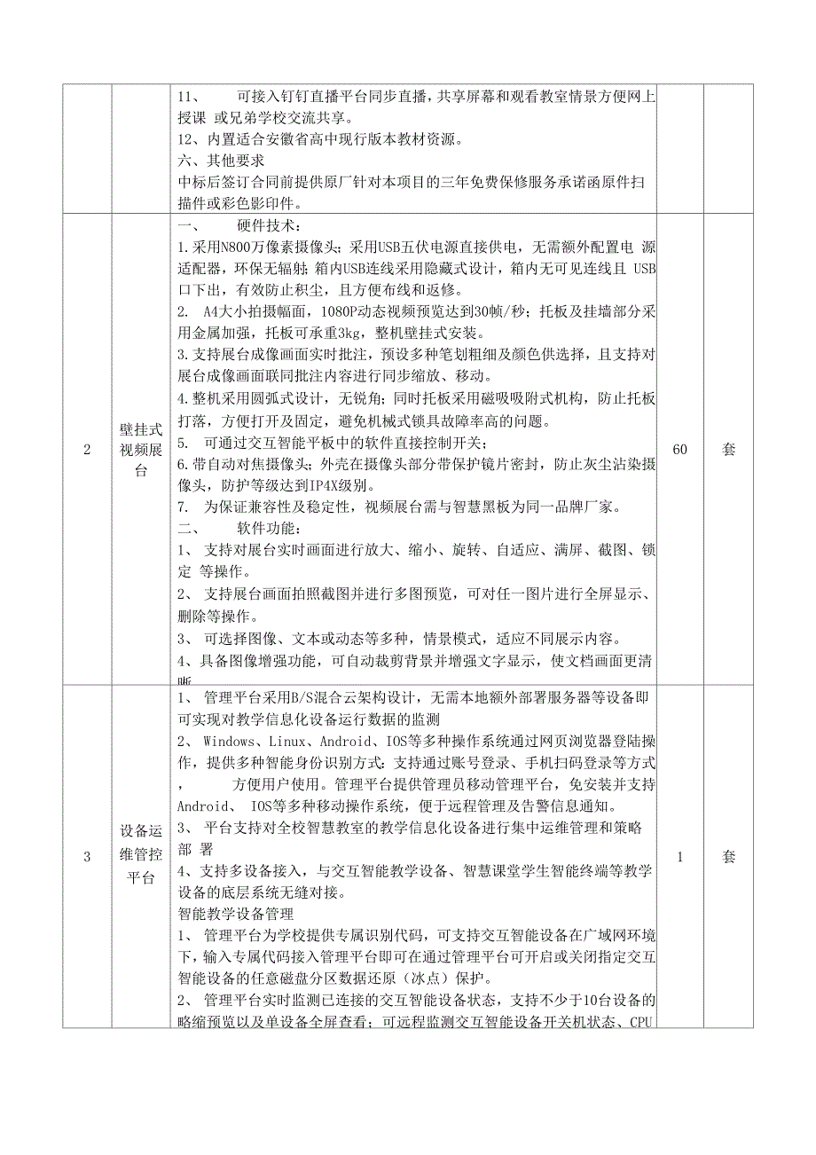 金安中学智慧黑板采购项目采购需求_第3页