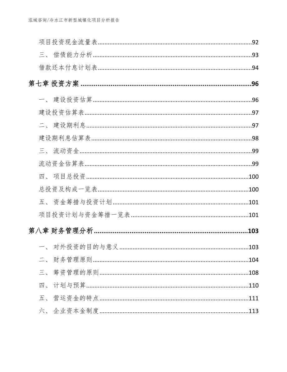 冷水江市新型城镇化项目分析报告_模板范文_第5页
