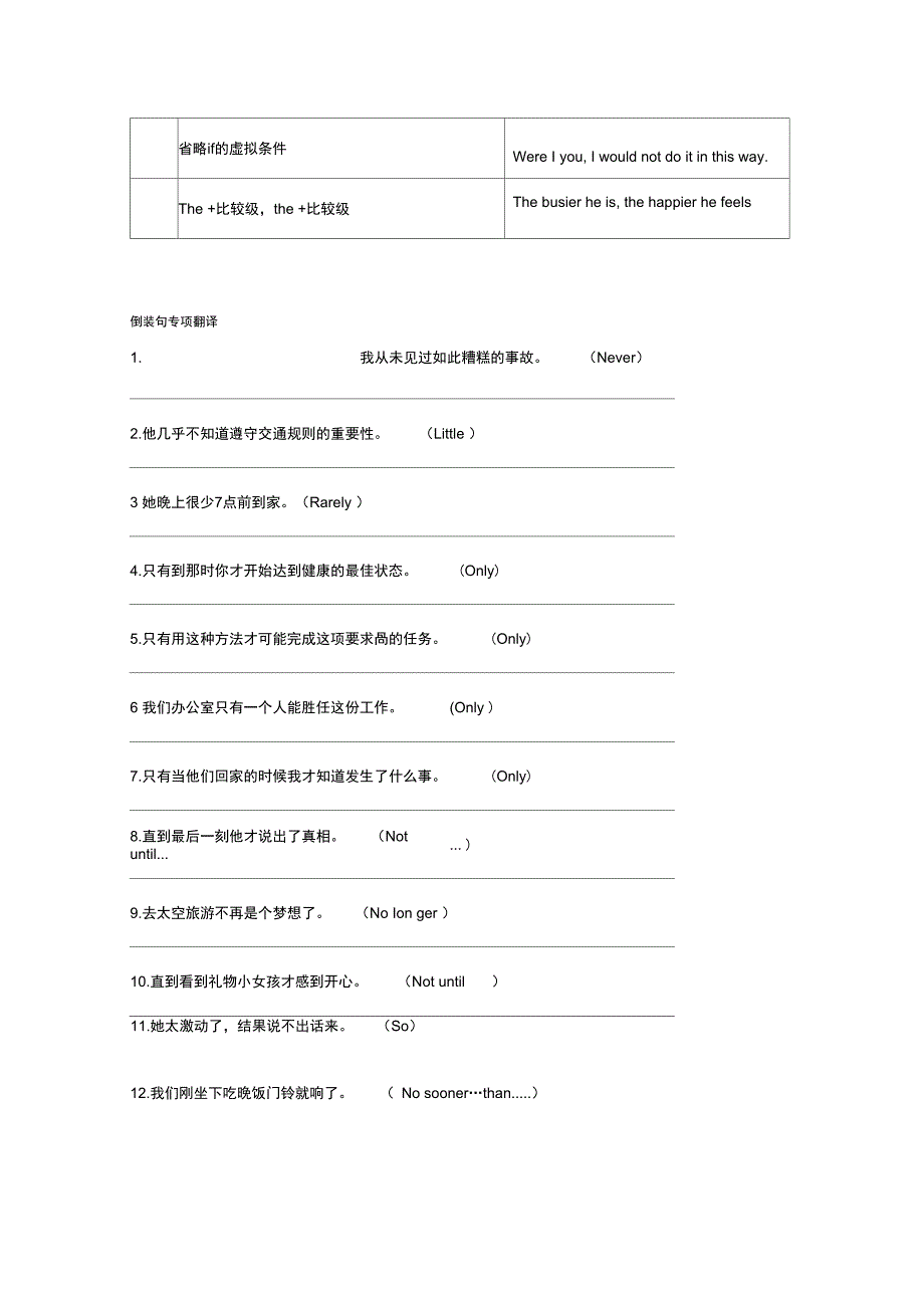 倒装句专项翻译_第2页