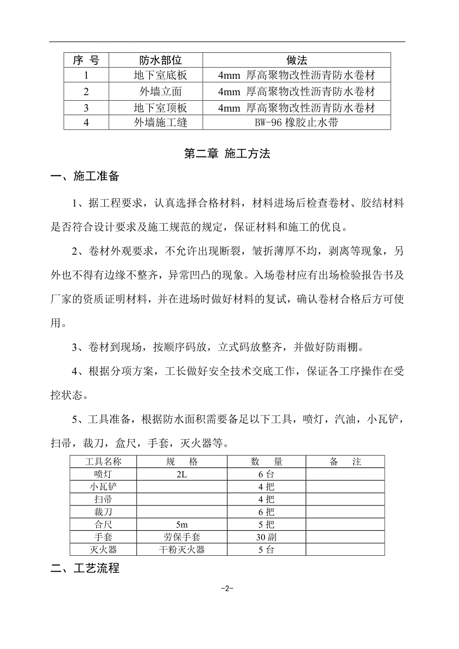 地下外墙防水施工方案_第2页