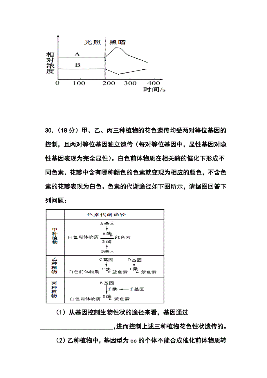 北京市高三高考压轴生物试题及答案_第4页