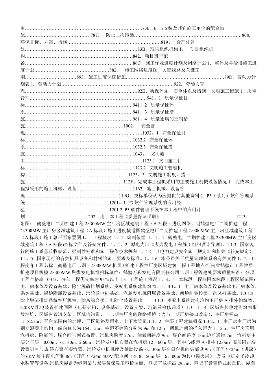 施工管理电厂工程施工组织设计_第2页