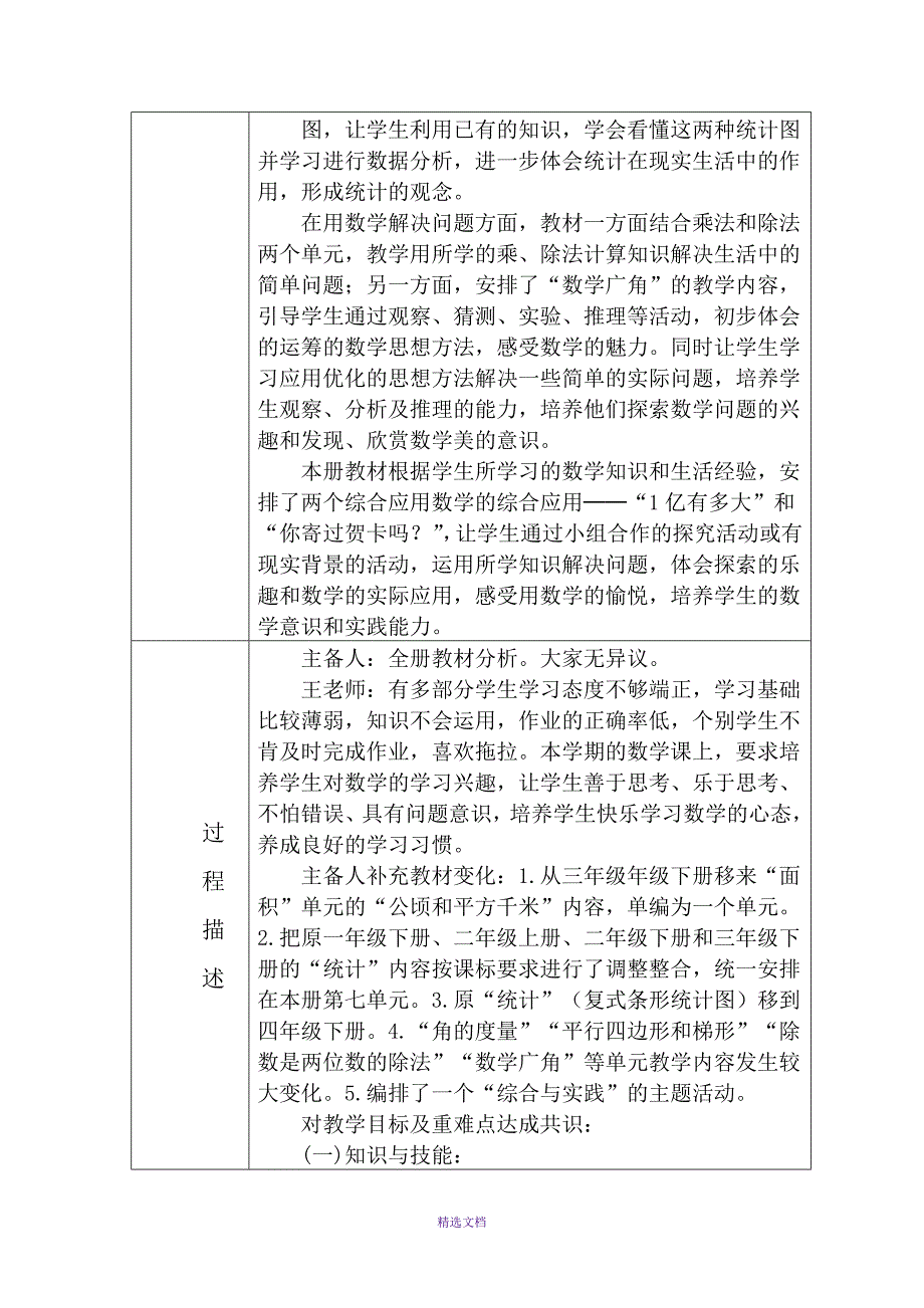 2015年四年级数学上册集体备课记录_第2页