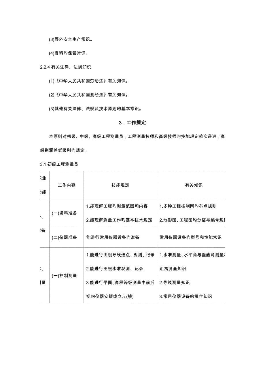 2023年工程测量员国家职业标准_第5页