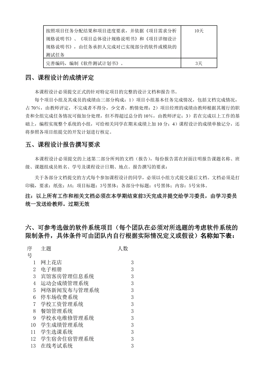 软件工程课程设计选题与指导_第3页