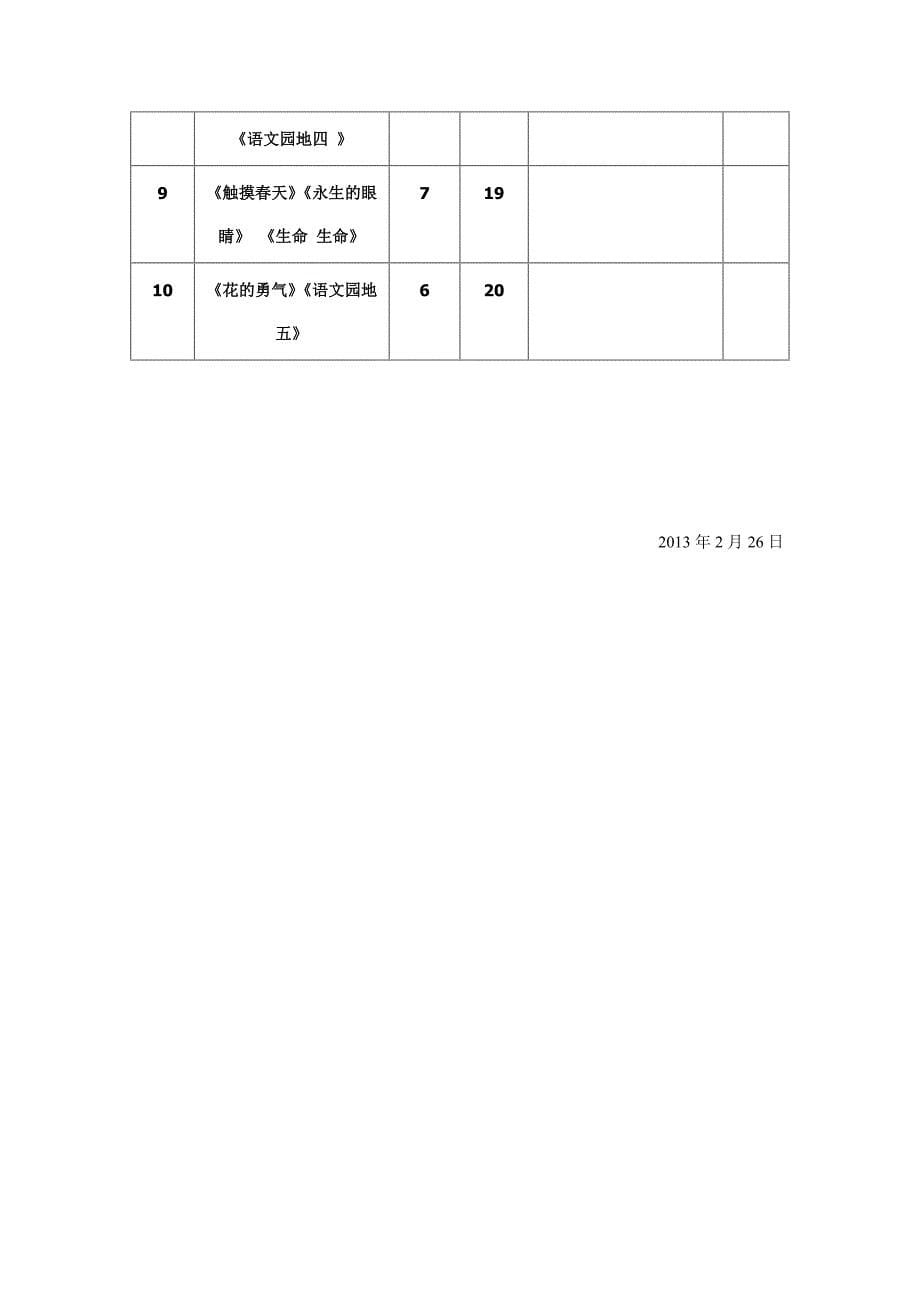 四年级语文下册教学工作计划_第5页