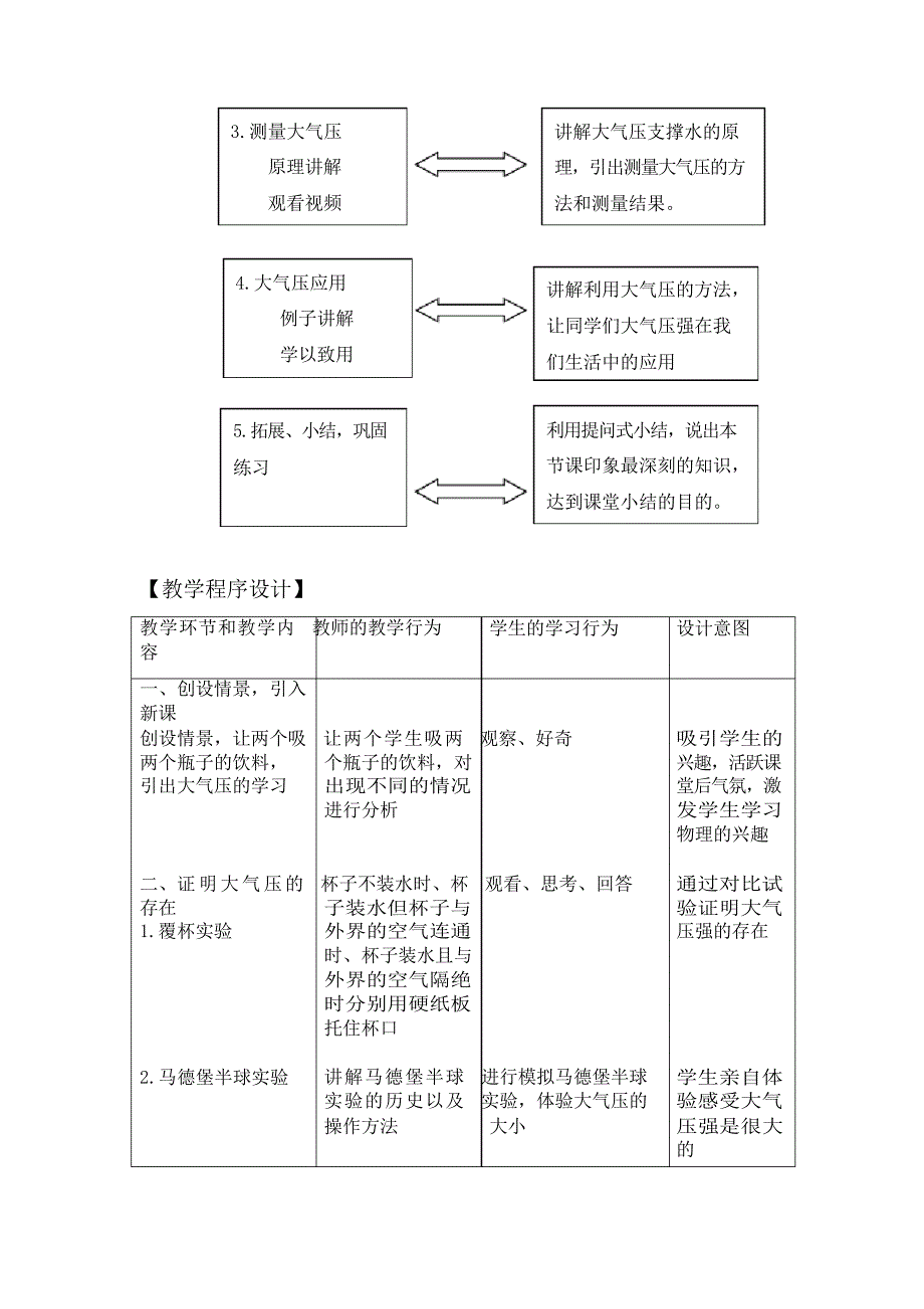 人教版八年级物理下册第九章《9.3大气压强》课程教学设计_第2页