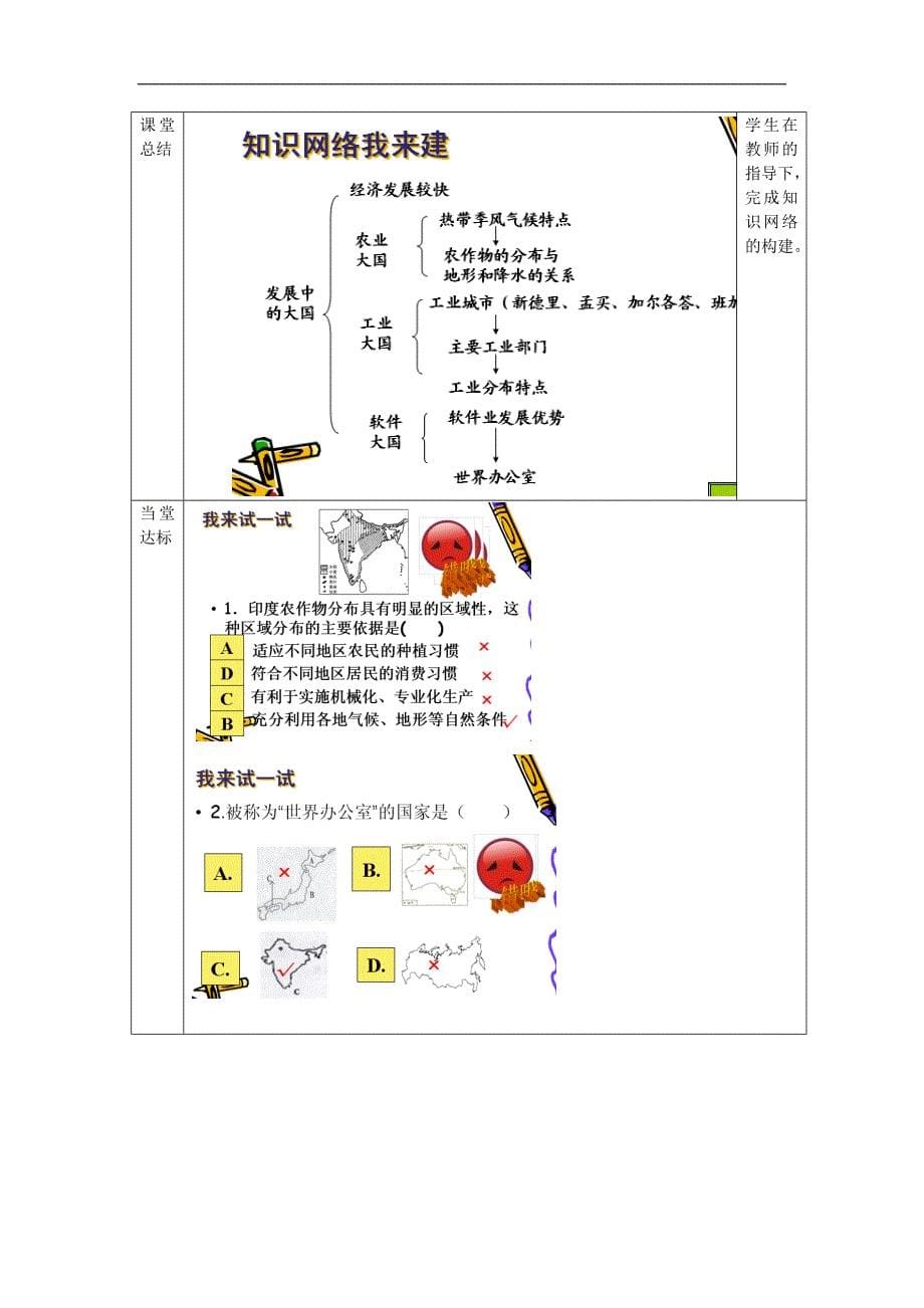 最新七年级地理下册第八章第三节印度第2课时教学设计新版商务星球版_第5页