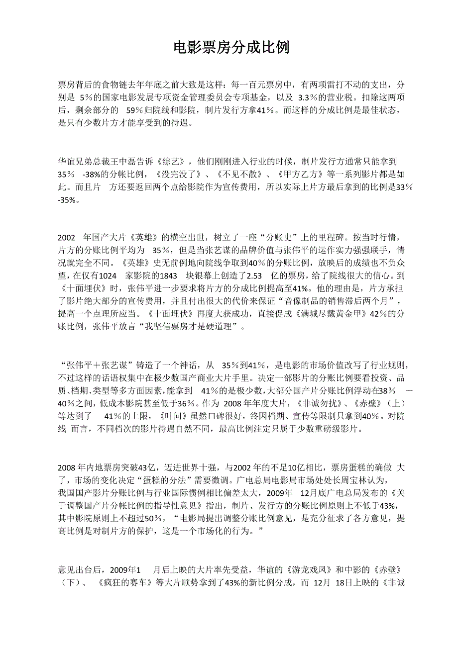 电影分成概况_第1页