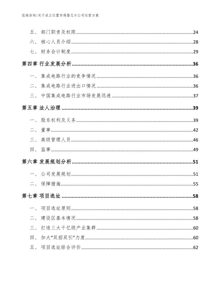 关于成立位置传感器芯片公司运营方案_第5页