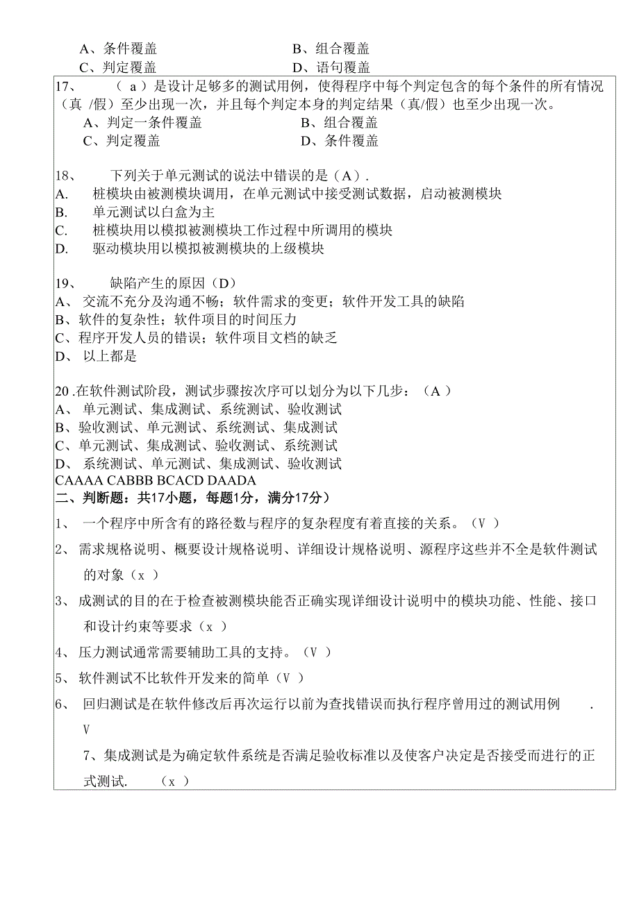 广工2014软件测试试题及答案_第3页