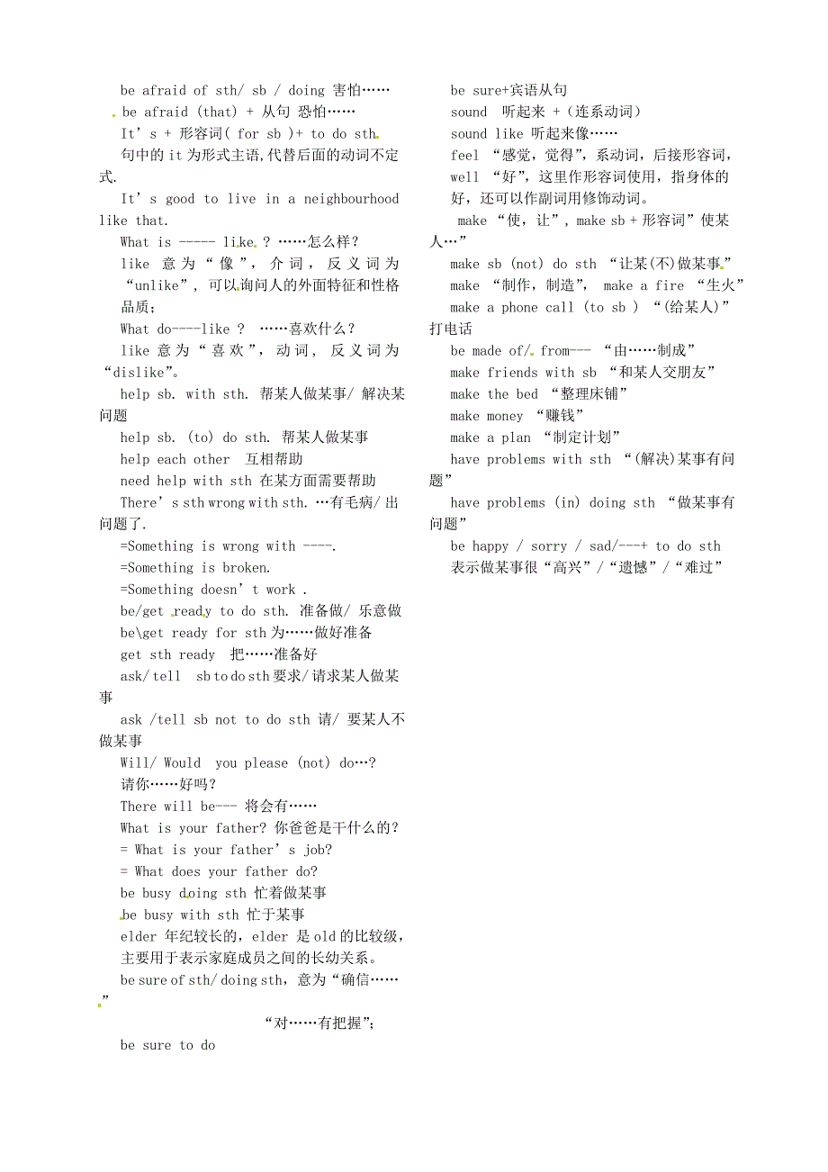 江苏省2015年中考英语七下Unit2单元复习要点牛津译林版_第2页