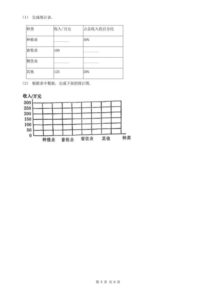 青海省海北藏族自治州四年级上学期数学期末模拟卷_第5页