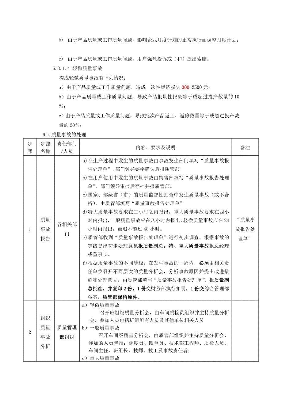 宝典质量奖惩及质量事故管理标准修订版_第5页