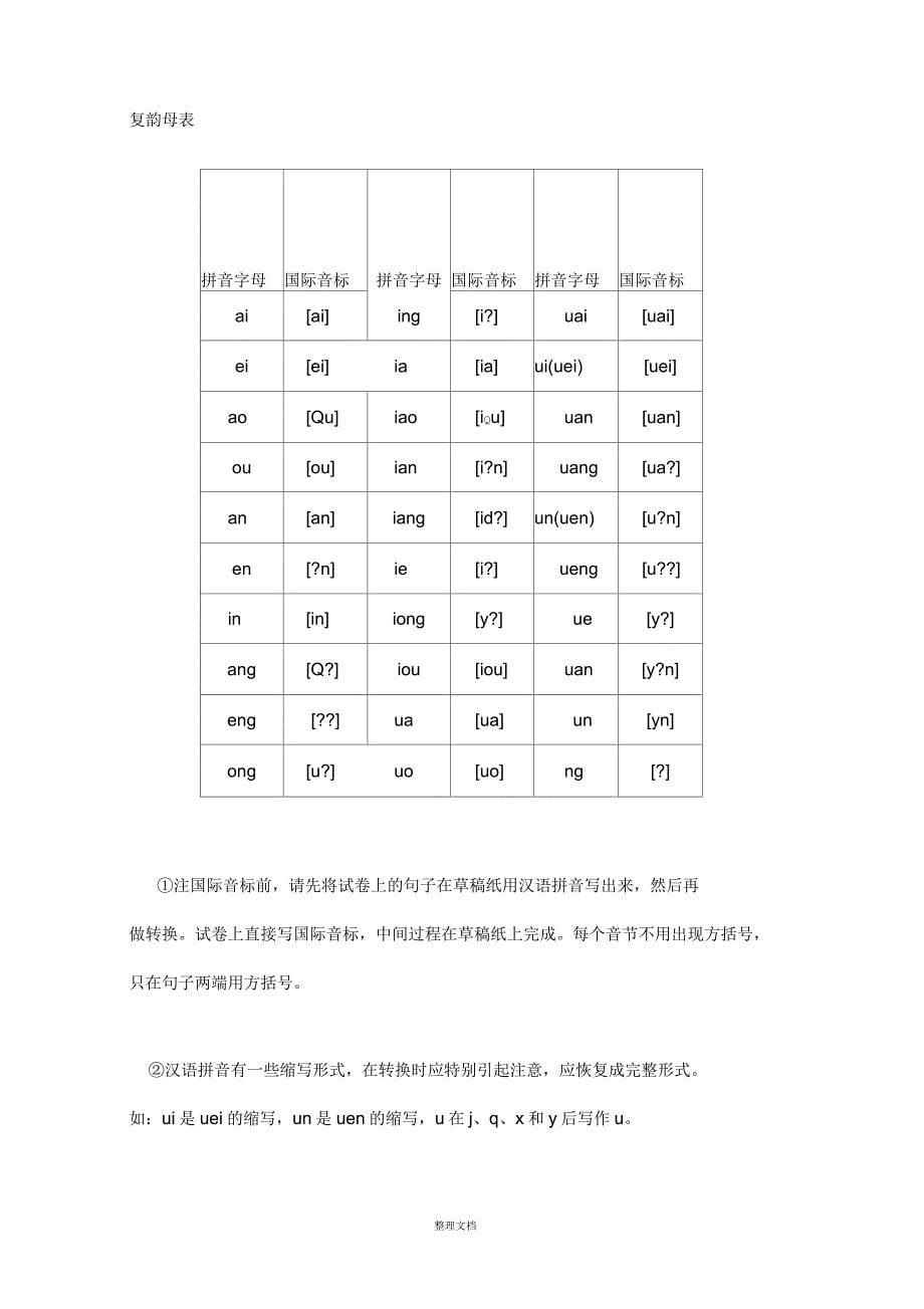 汉语拼音和英语音标_第5页