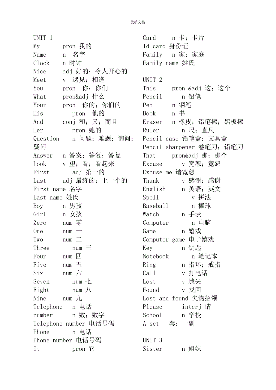 人教版初中三年英语单词汇总_第1页