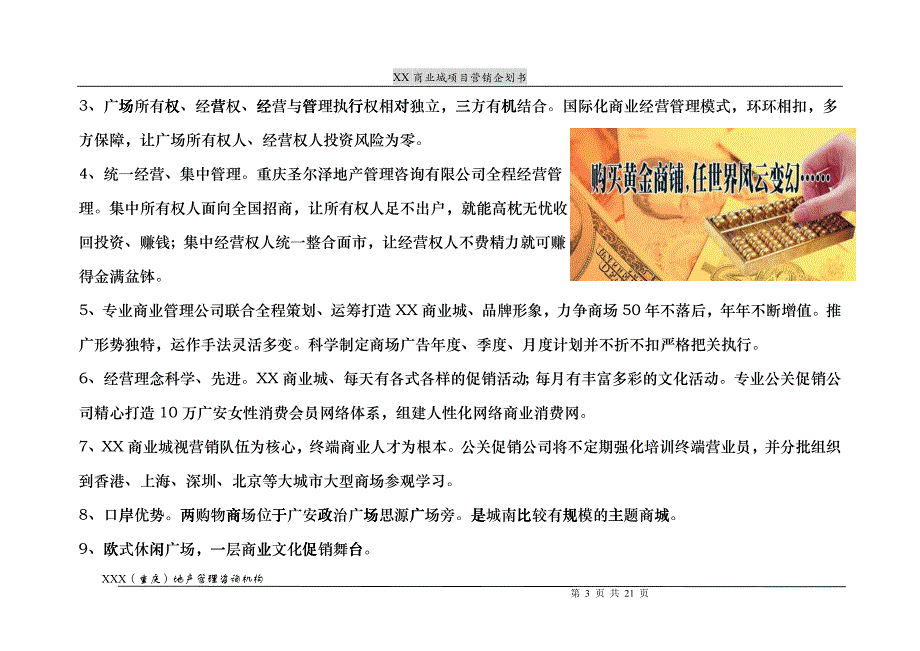 XX商业城项目营销企划方案下_第3页