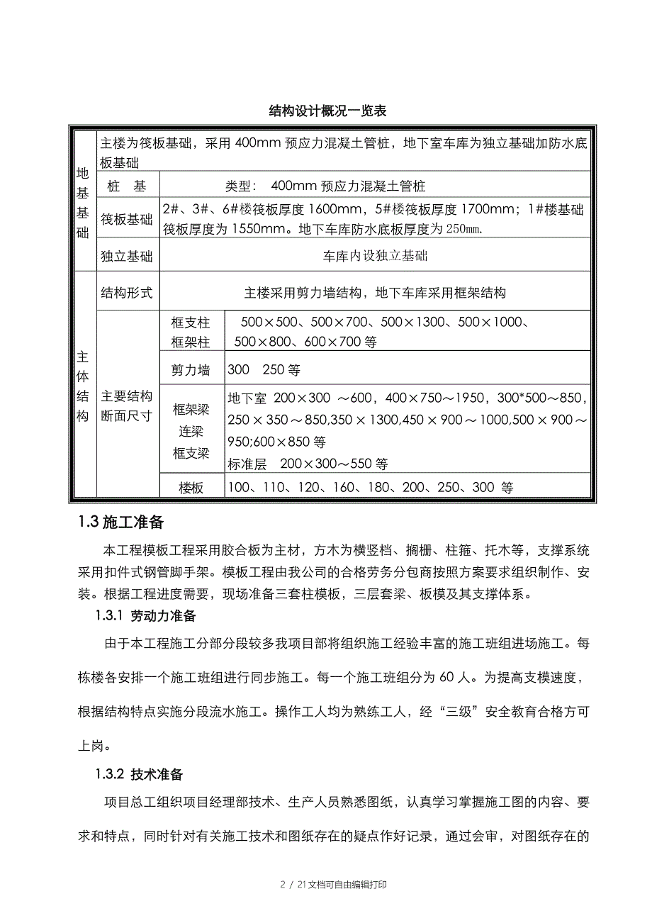 永威枫香庭西院一标段工程模板工程施工方案_第2页