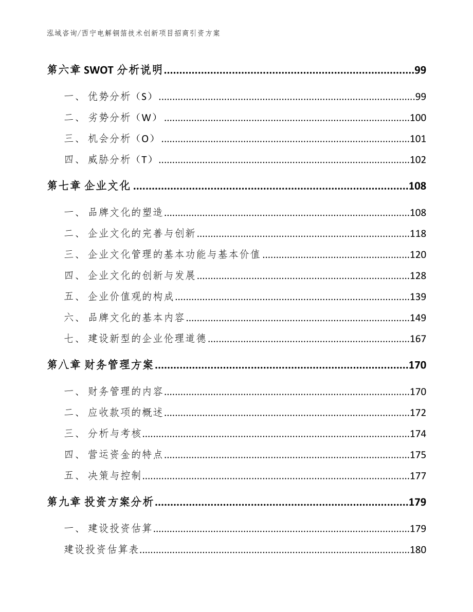 西宁电解铜箔技术创新项目招商引资方案_范文_第4页