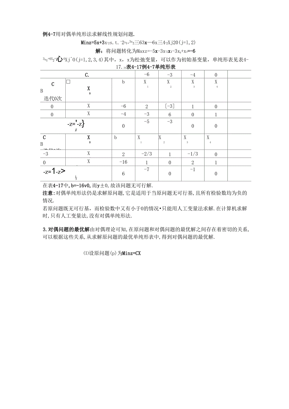 用对偶单纯形法求解线性规划问题_第1页