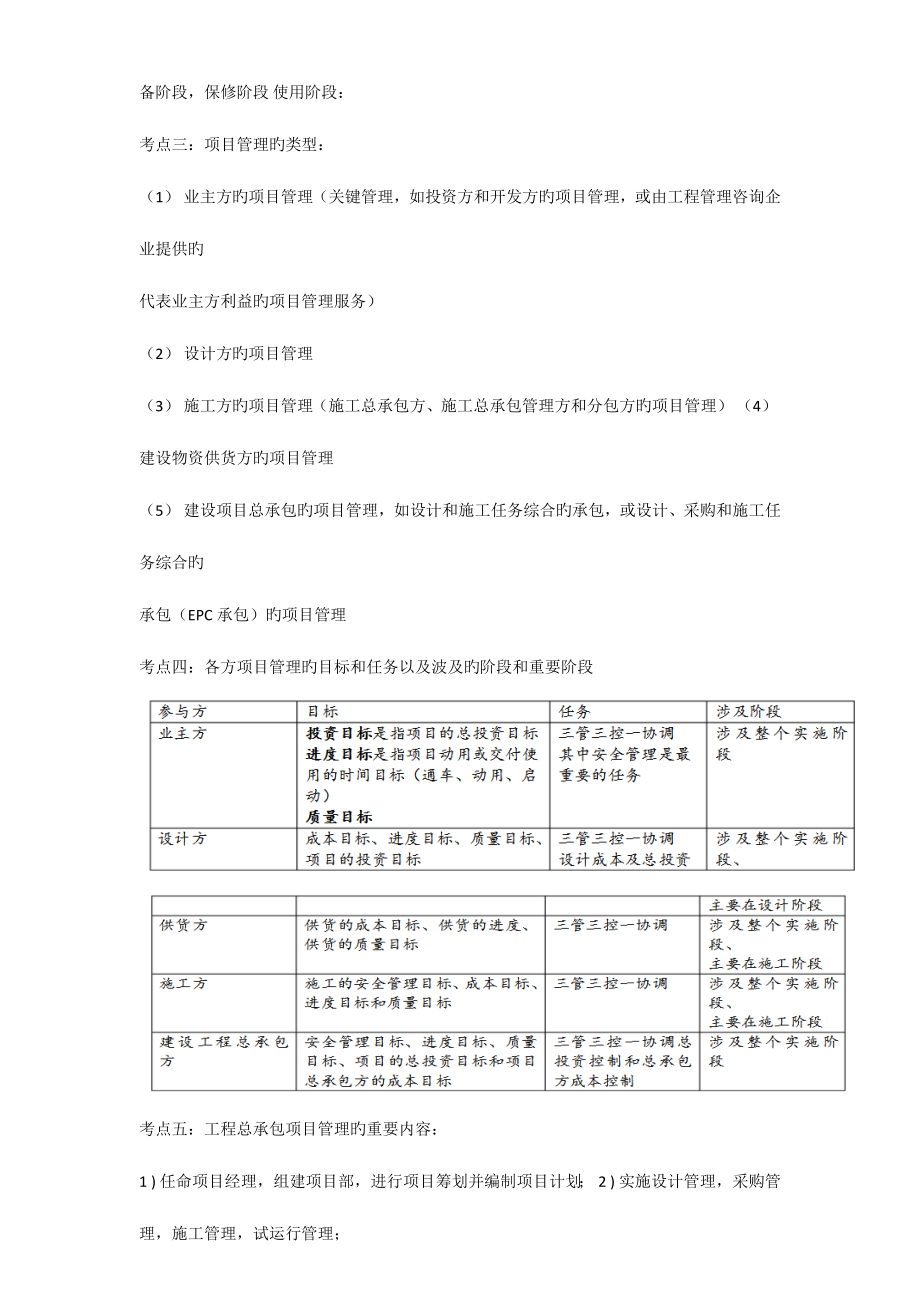 2023年一建项目管理重点_第2页