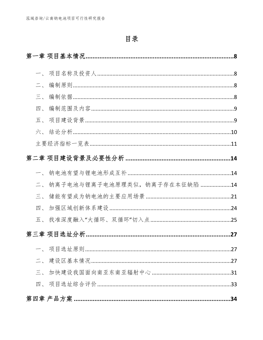 云南钠电池项目可行性研究报告参考模板_第2页