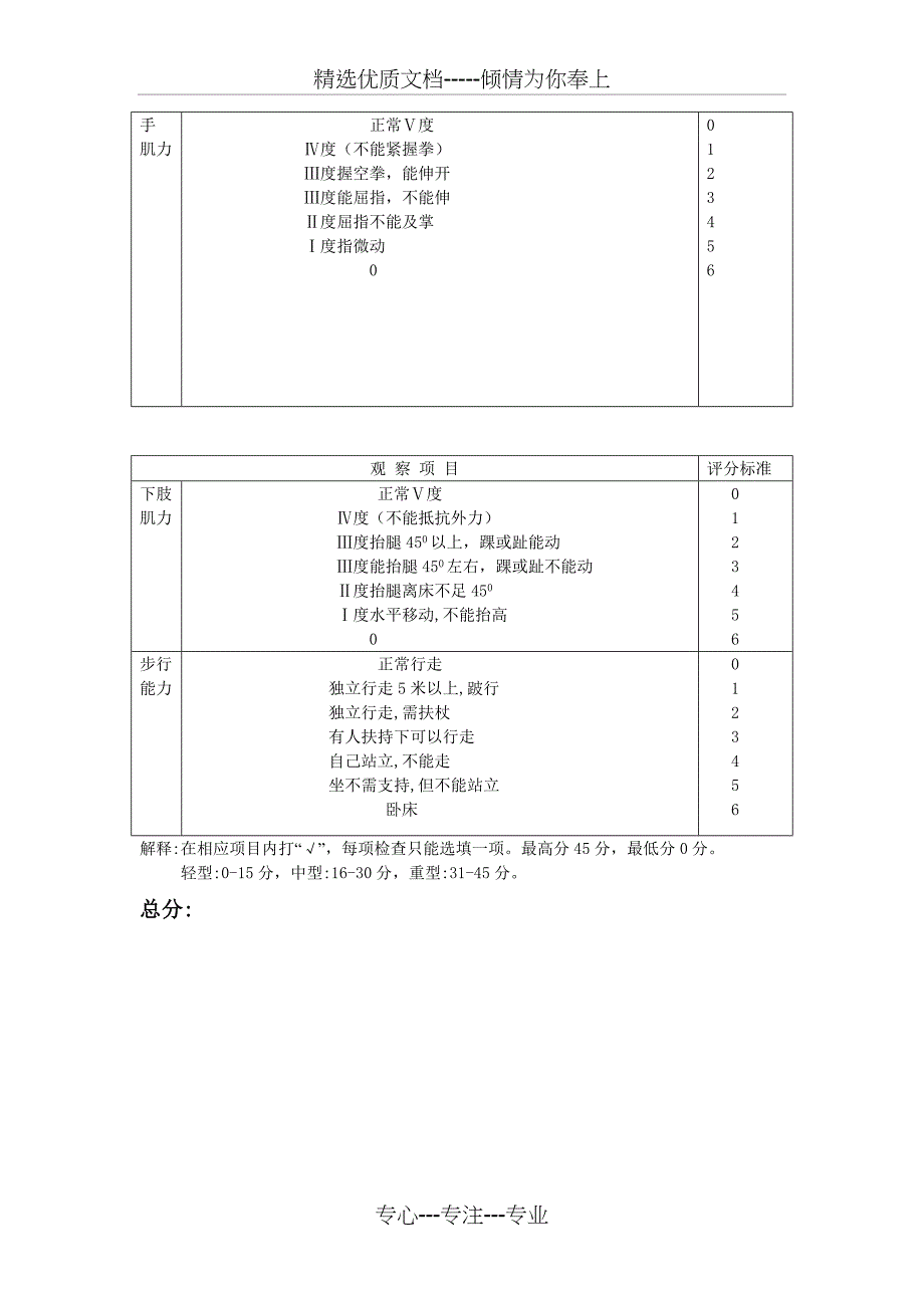 临床神经功能缺损评分标准(中国)a(共2页)_第2页