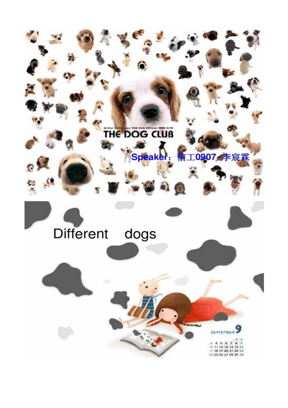 dogs介绍狗的英语演讲_第1页