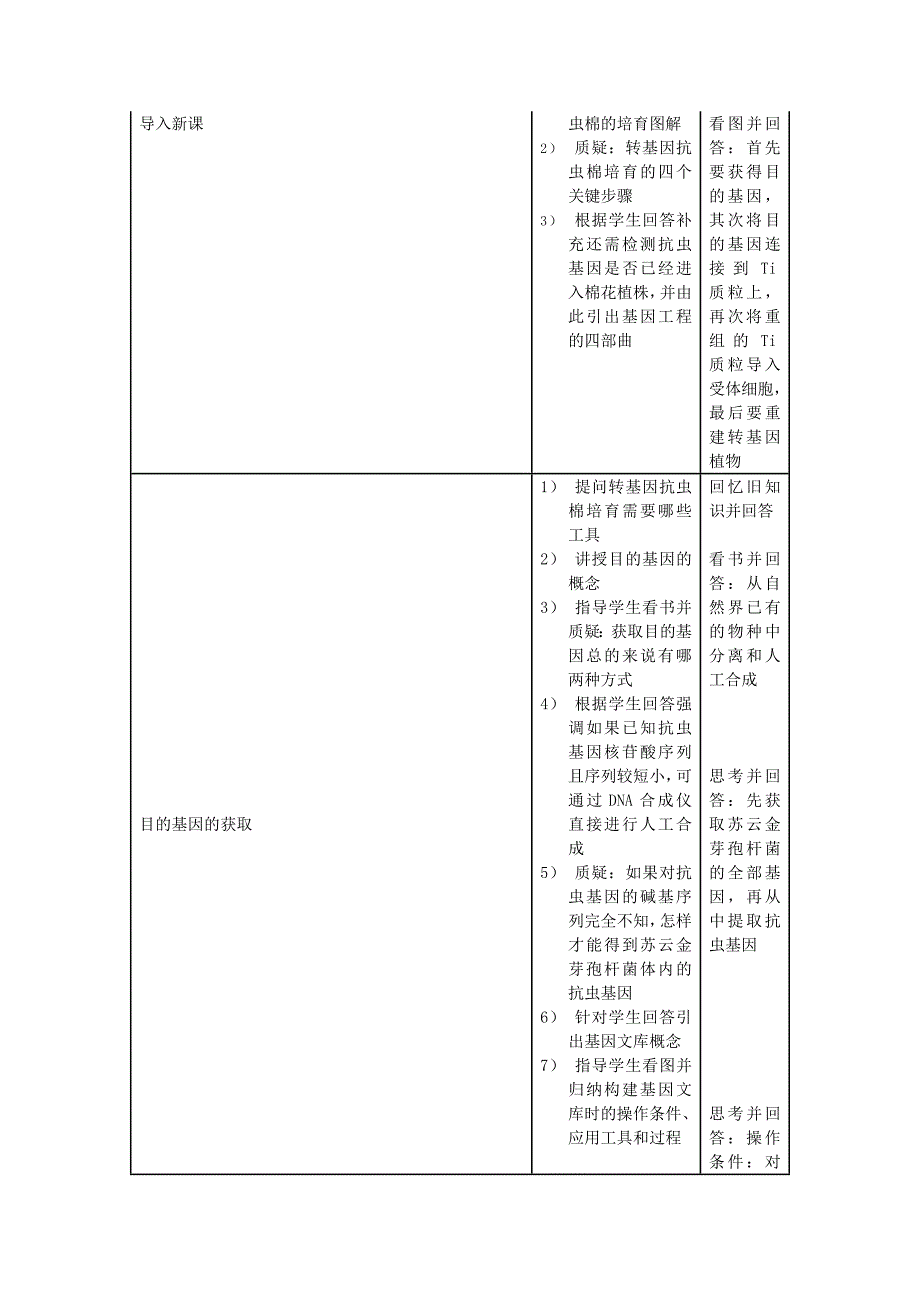 基因工程的基本操作程序(教学设计)_第2页