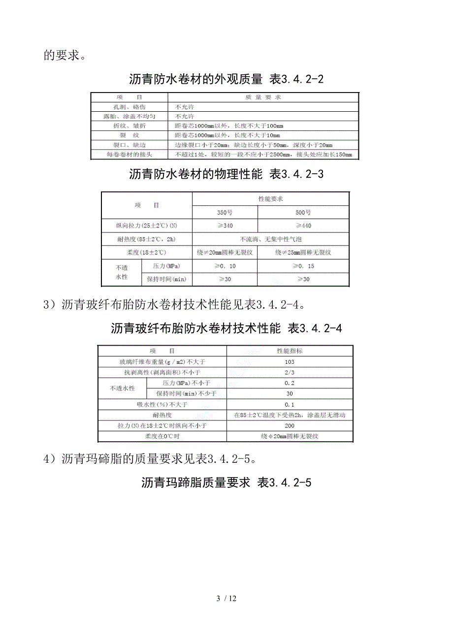 沥青防水卷材屋面防水层施工工艺标准_第3页