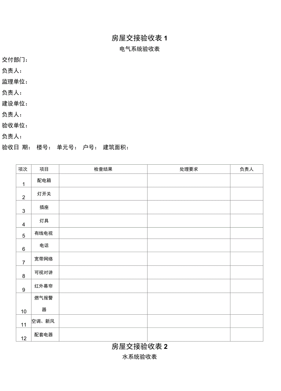 物业承接验收表格_第2页