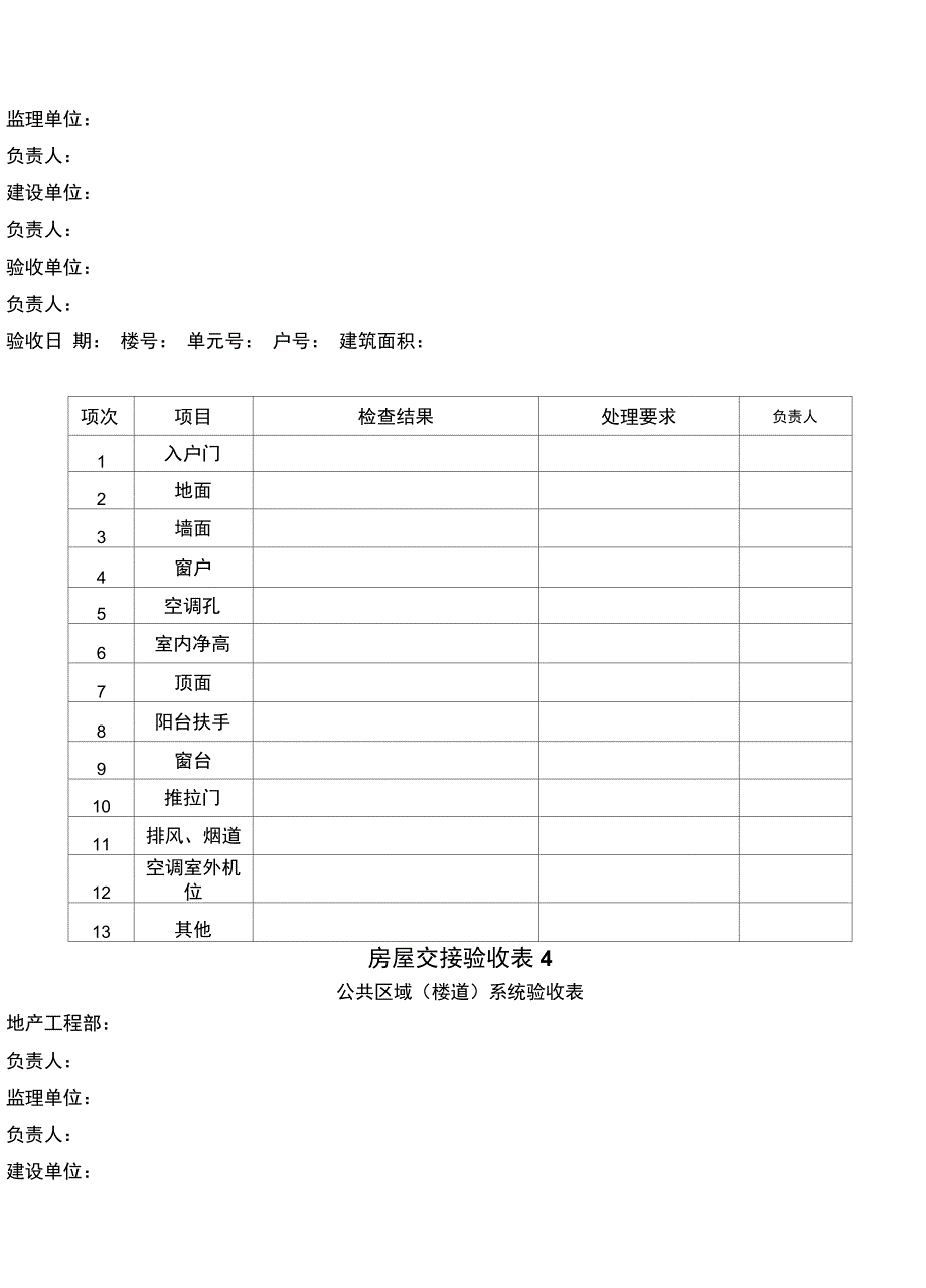 物业承接验收表格_第4页