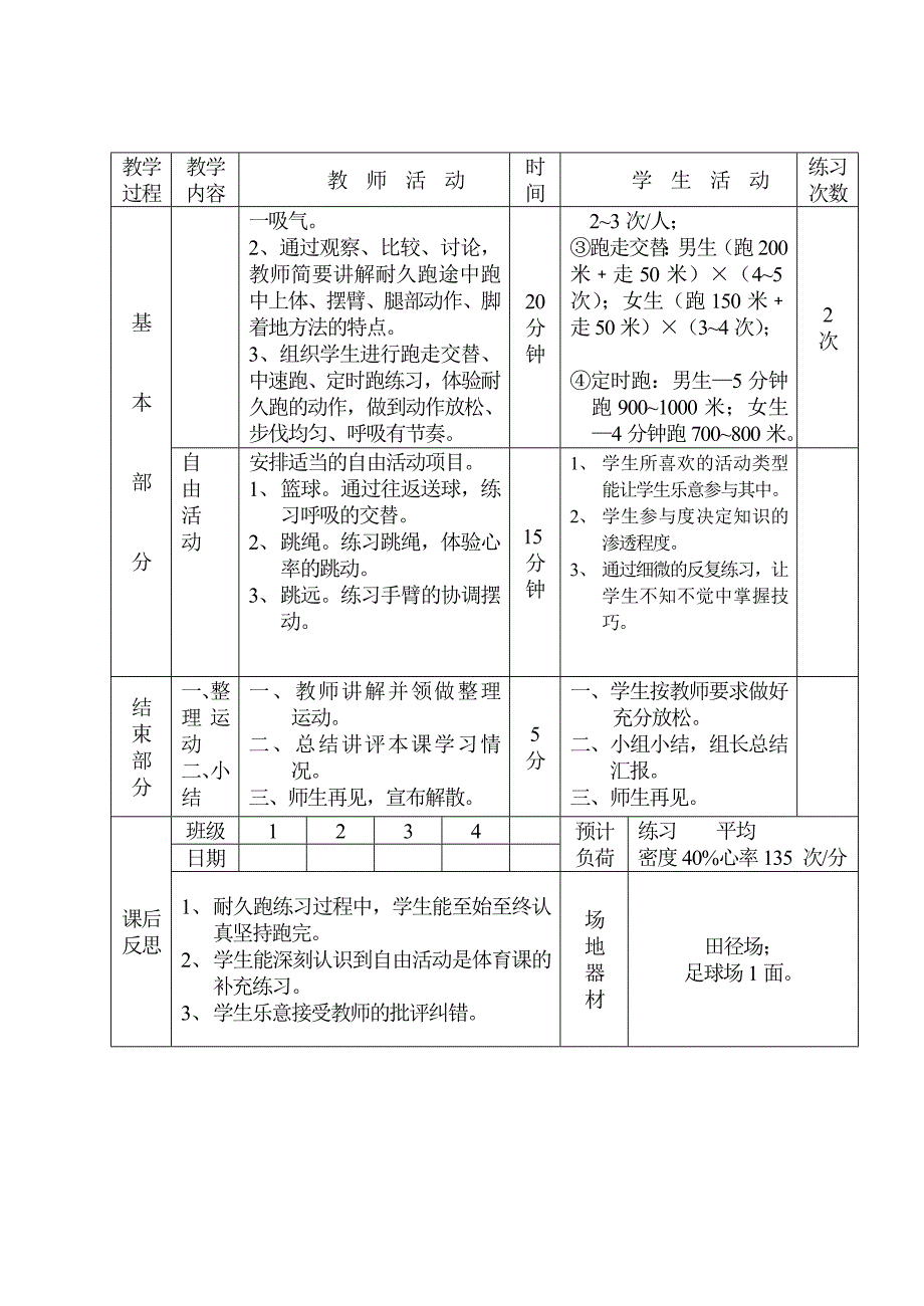 耐力跑教学案_第2页