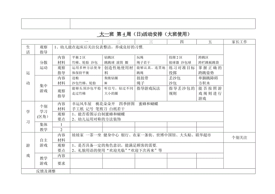 幼儿园大班周计划_第3页