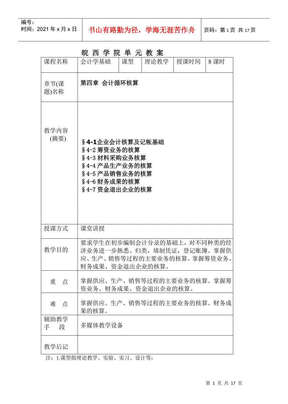 4会计循环核算_第1页