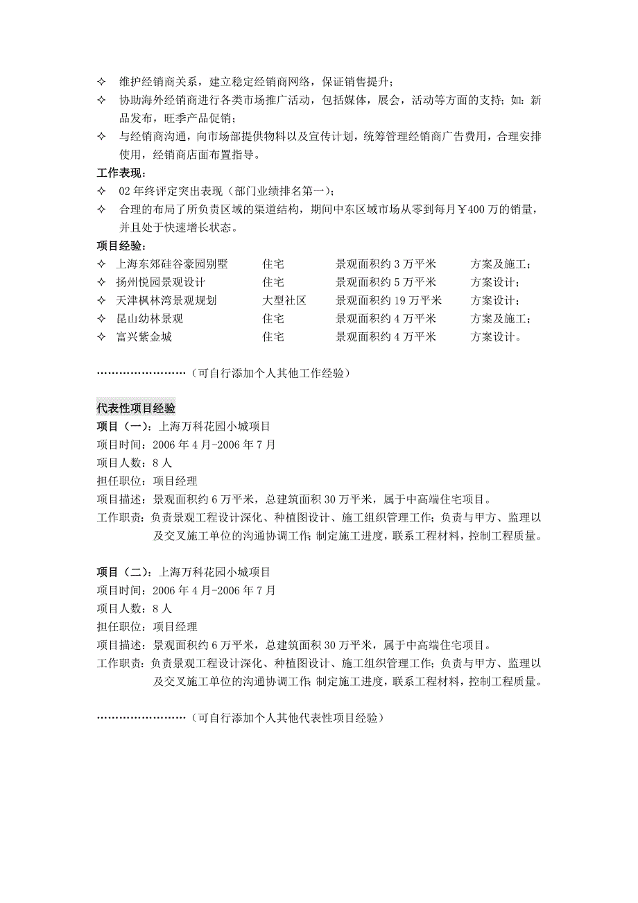 工程部经理简历模板_第4页