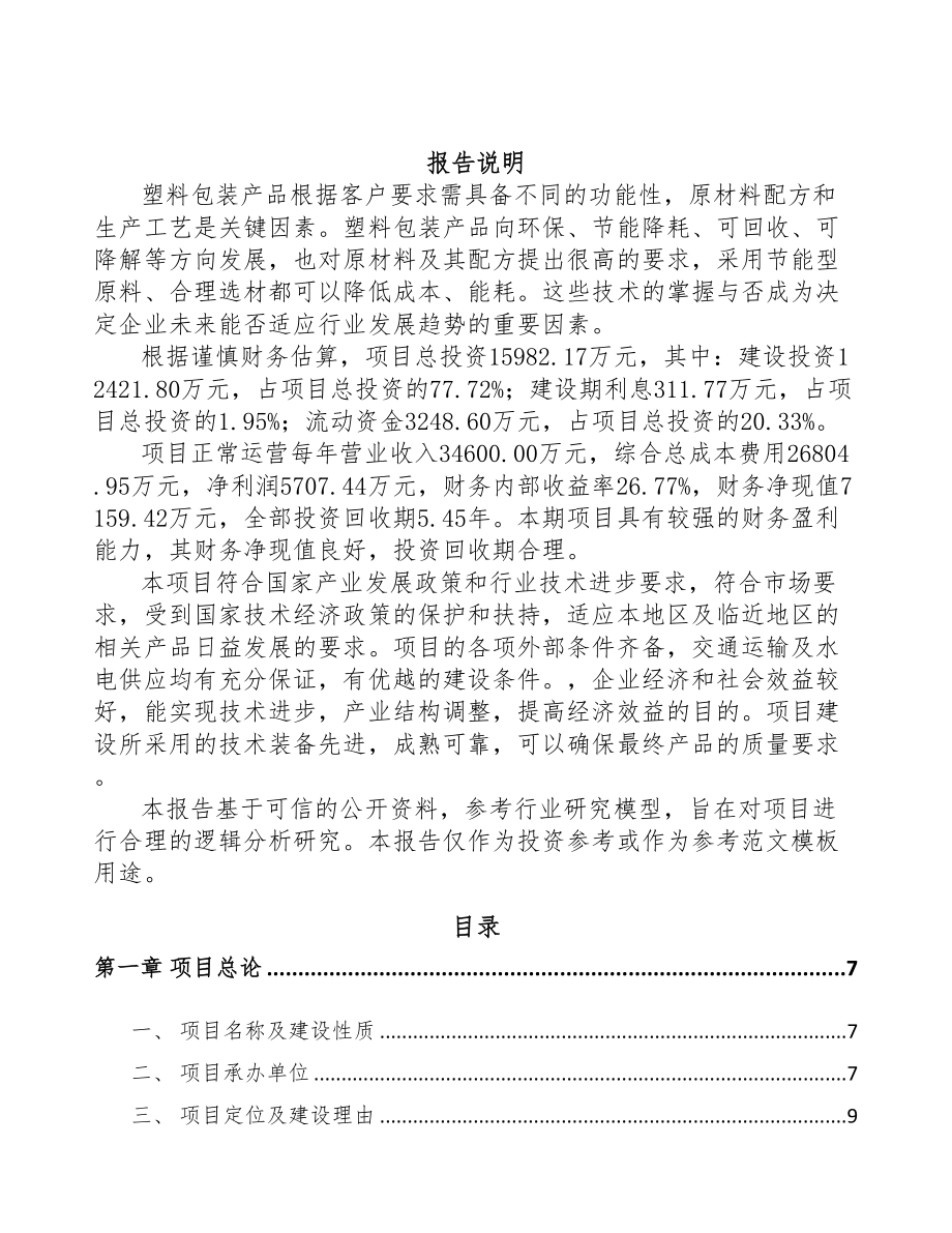 安徽工业软包装膜项目可行性研究报告(DOC 51页)_第2页